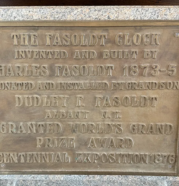 Photo of the mysterious plaque. 