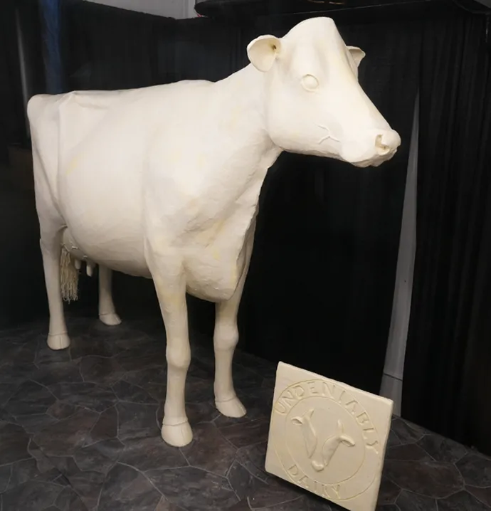 The Iowa State Fair Butter Cow. 