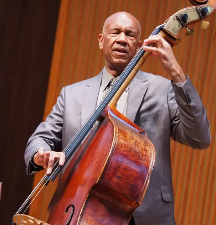 John Clayton playing the cello