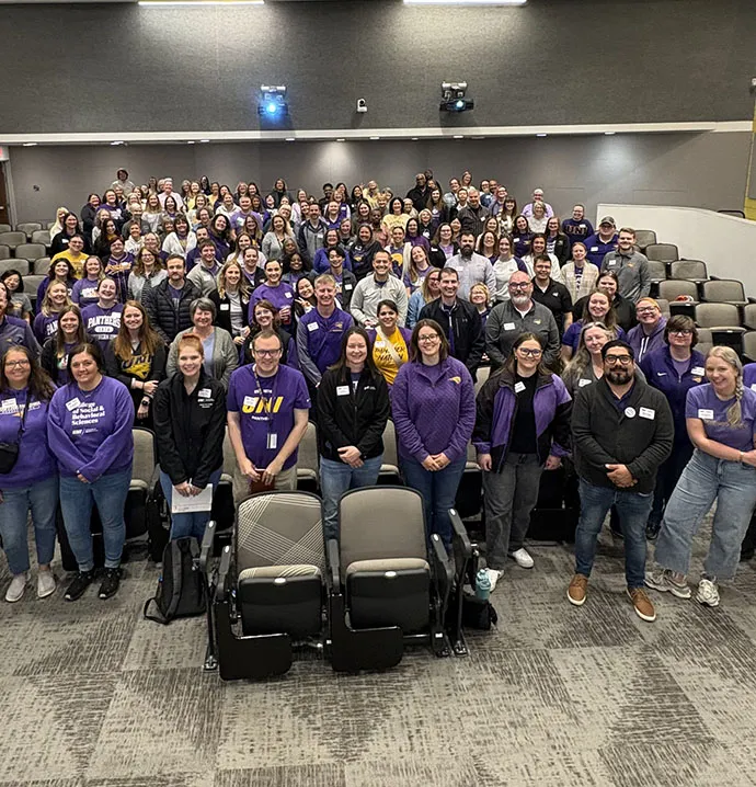 Group picture of UNI employees at the professional development conference.