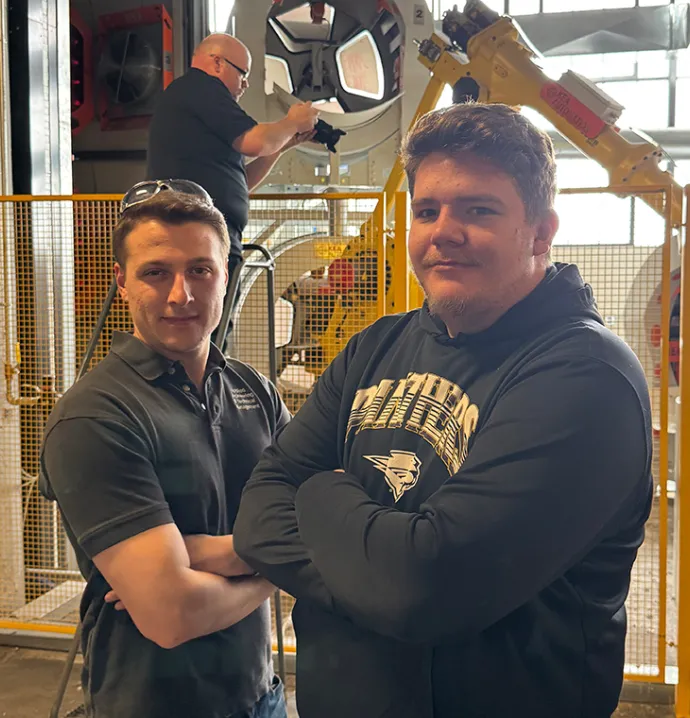 Mehmet Aydin and Austin Wildeboer pose for the camera