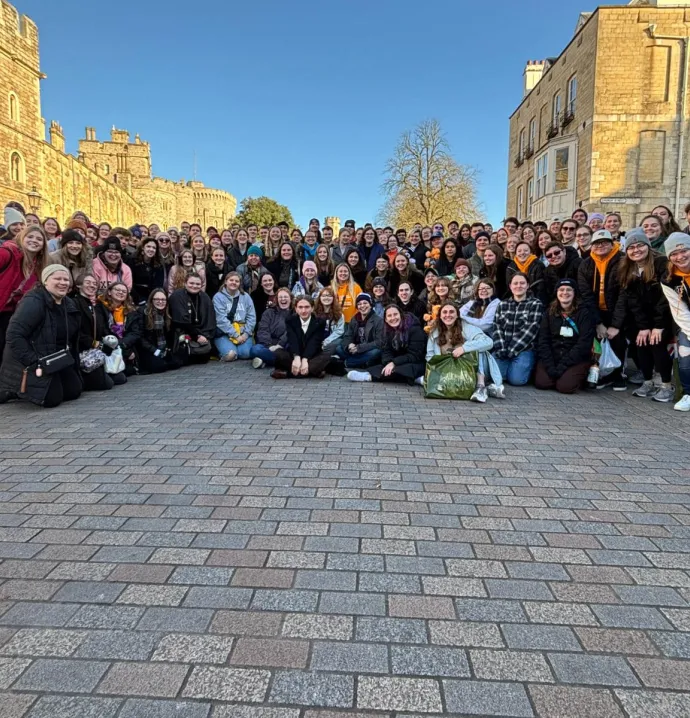 Members of Panther Marching Band at Windsor Castle