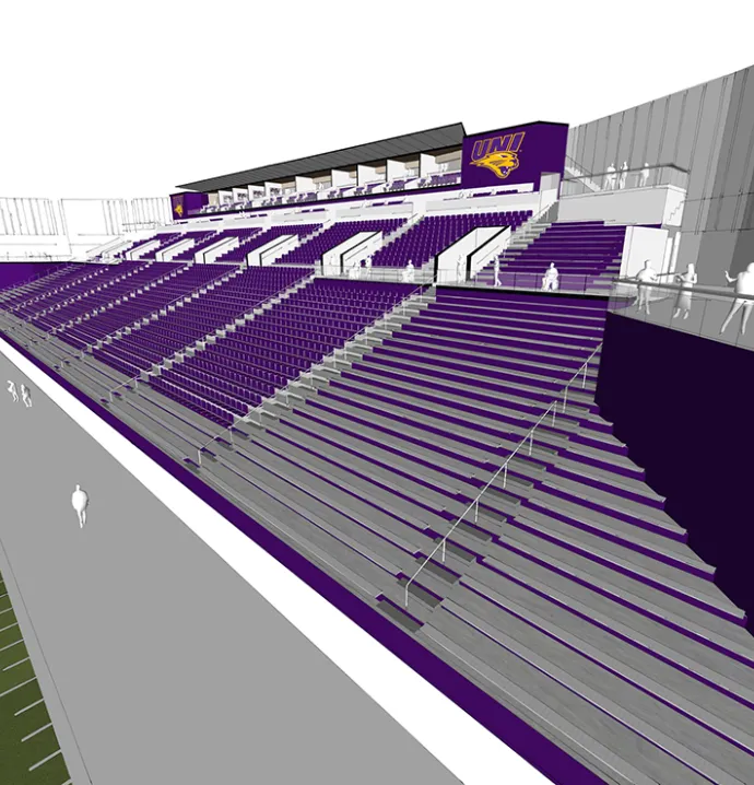 Rendering of Dome renovation seating