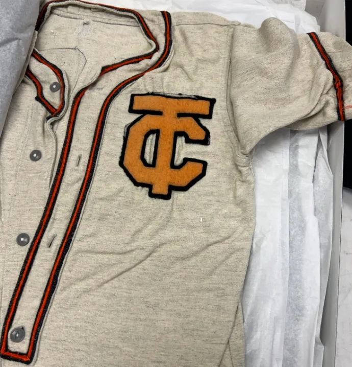 A jersey from when UNI was known as the Iowa State Teachers College