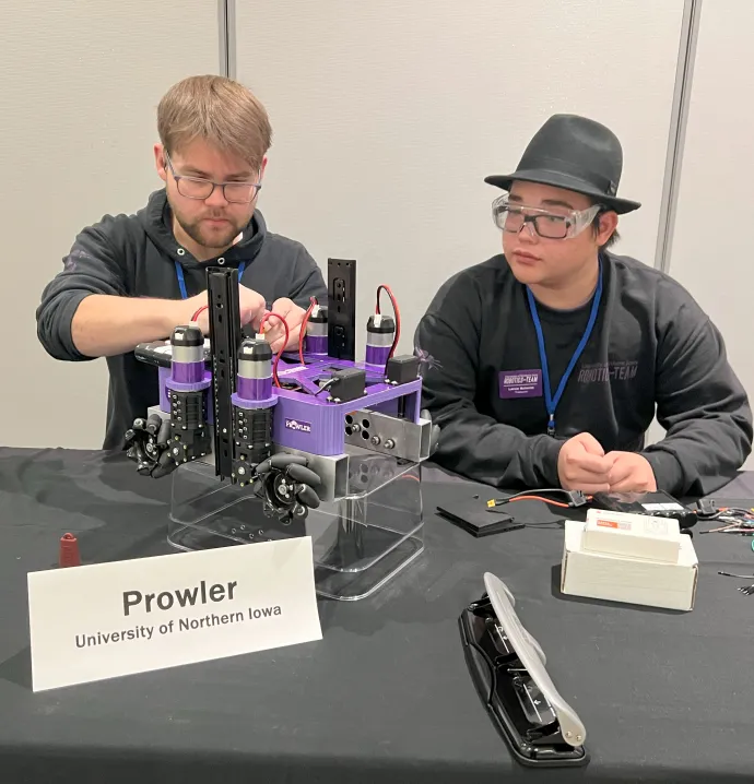 UNI students with their robot Prowler