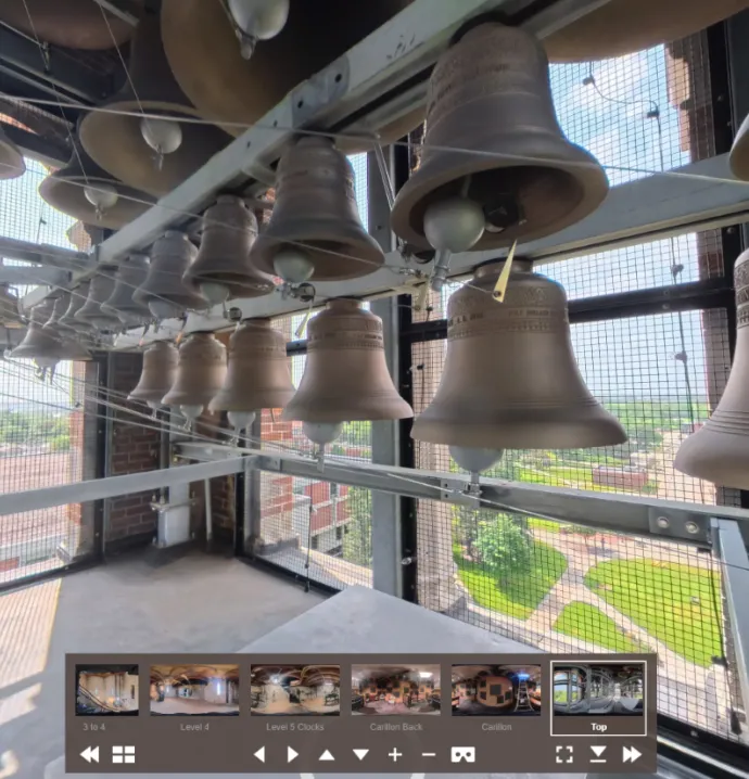 Inside the bellfry of the UNI Campanile