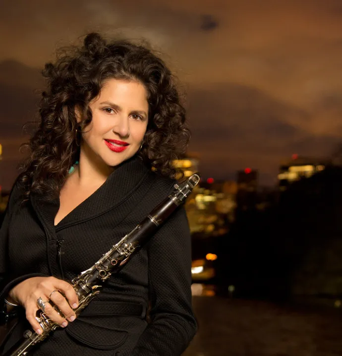 Anat Cohen with clarinet