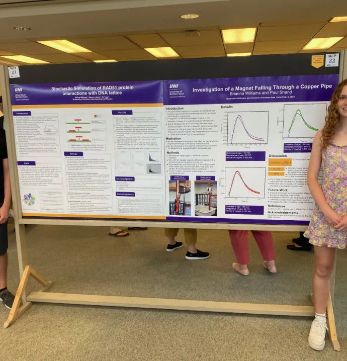 Blaine and Brianna Williams with research posters at Summer Undergraduate Research Program Symposium