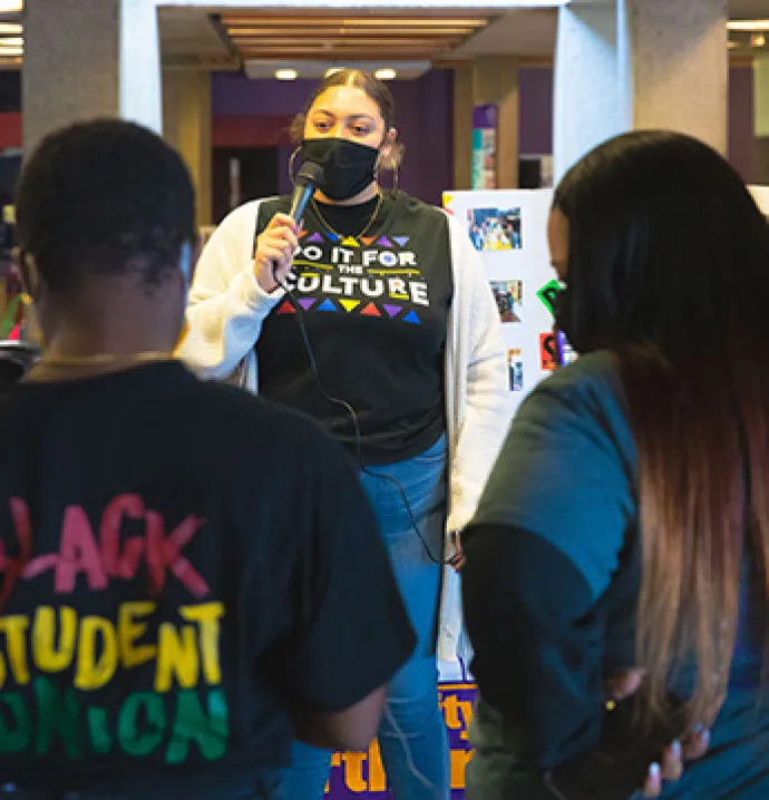 Members of UNI's Black Student Union celebrate Black History Month.