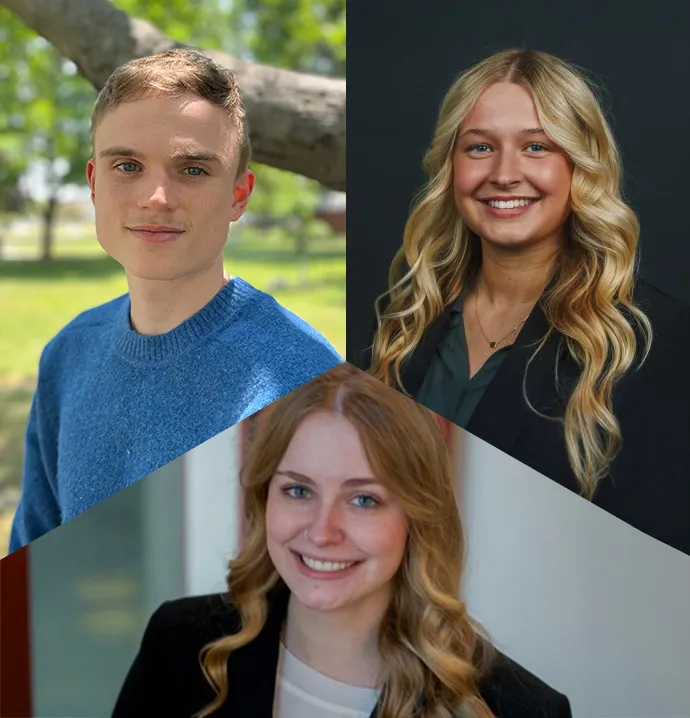 Headshot of Mack, Regan, and Reagan. 