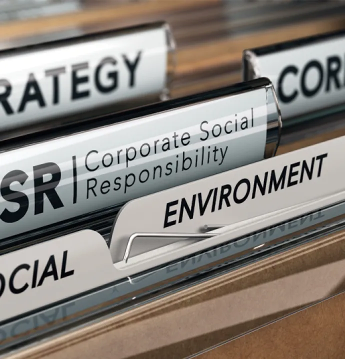 corporate social responsibility file folders
