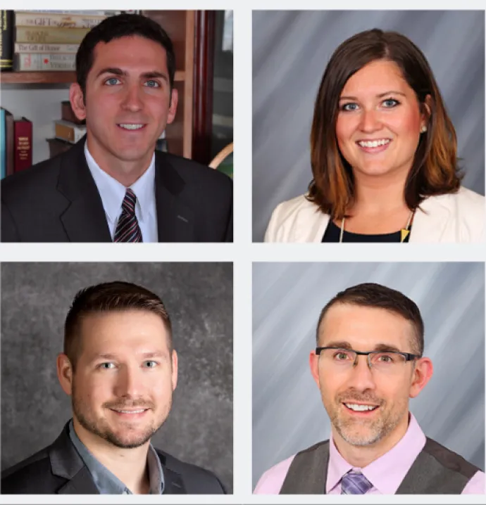 Courier's top 20 under 40, UNIBusiness's Andy Anderson, Katie Hillyer, Mark Watje, Bart Schmitz
