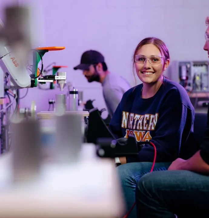 Engineering students at the University of Northern Iowa
