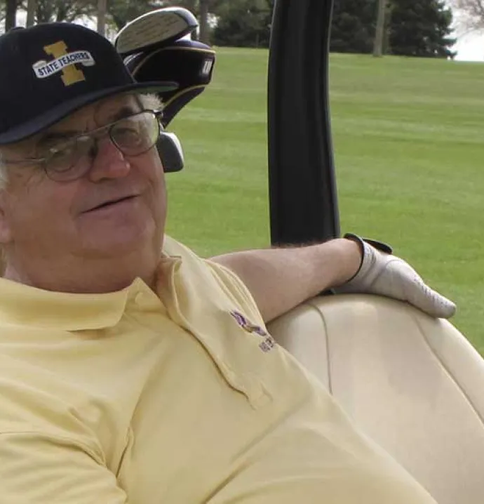 Larry Stewart at University of Northern Iowa's Real Estate Rho Epsilon golf outing 