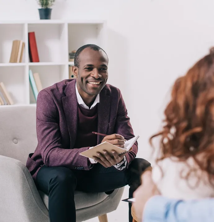 Counselor and client