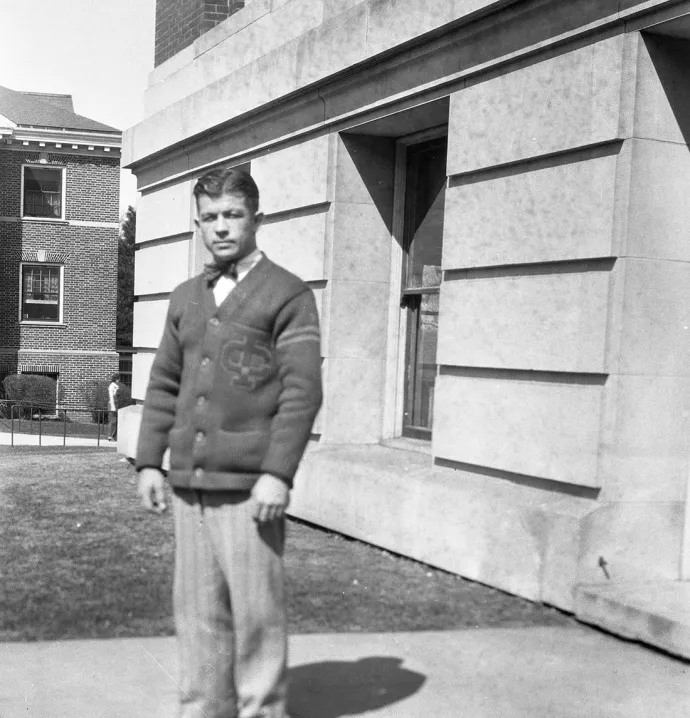 Man attending Iowa State Teachers College