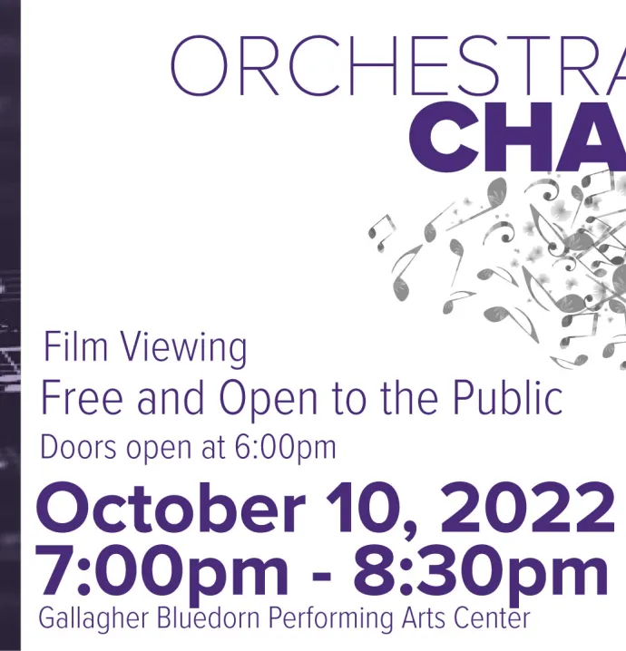 Orchestrating Change -- film viewing free and open to the public on October 10, 2022 at 7 p.m. Doors open at 6 p.m.