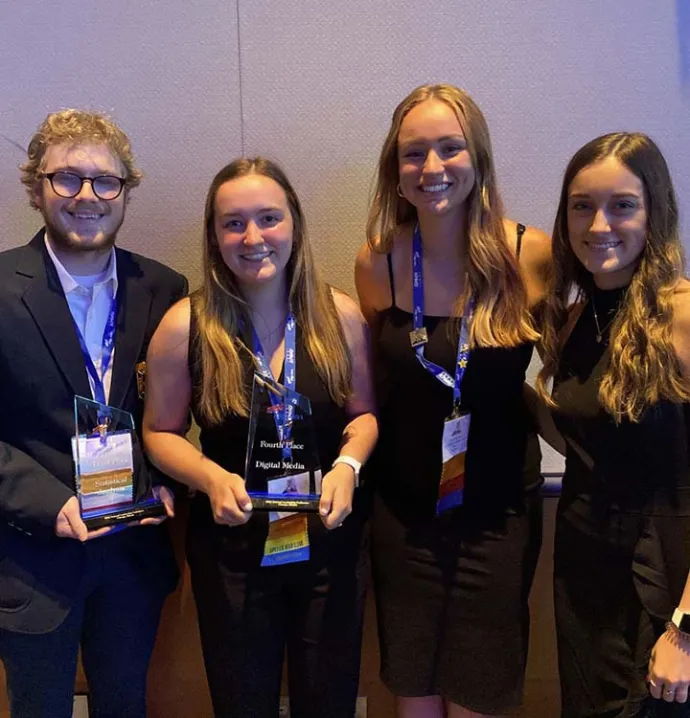 Students with awards at National Leadership Conference