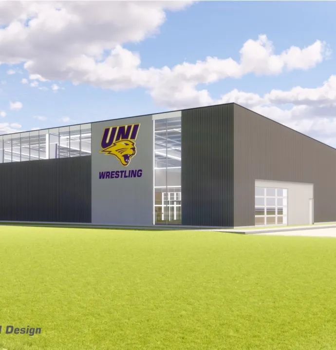 Rendering of new UNI wrestling training facility