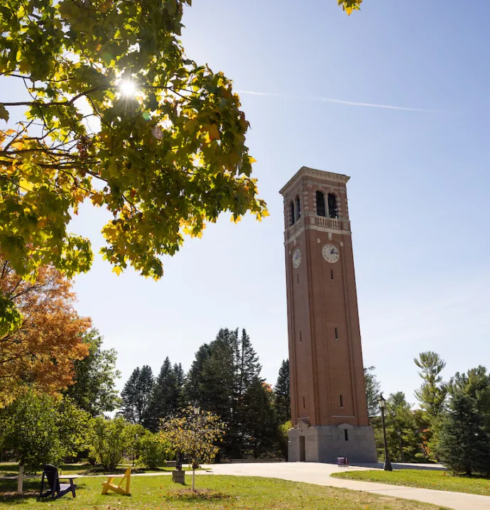 UNI campus during the fall