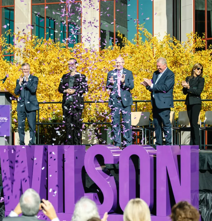 Wilson College of Business celebrated with applause and confetti