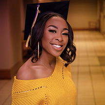 UNI graduating senior Syntesha Burt