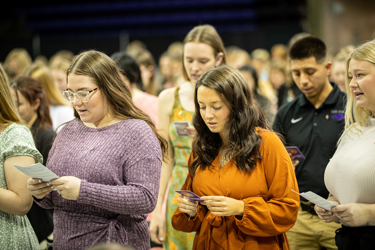 Future educators at teacher convocation